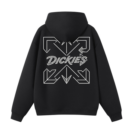 Dickies 380G American Vintage Heavyweight High Street Letter Arrow Fun Print Comfortable Versatile Casual Fashion Loose Daily Commute Solid Color Long Sleeve Drop Shoulder Pullover Hooded Sweatshirt Unisex