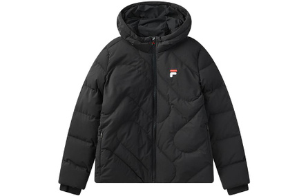 FILA Down Short Hooded Warm Down Jacket Unisex Legend Blue