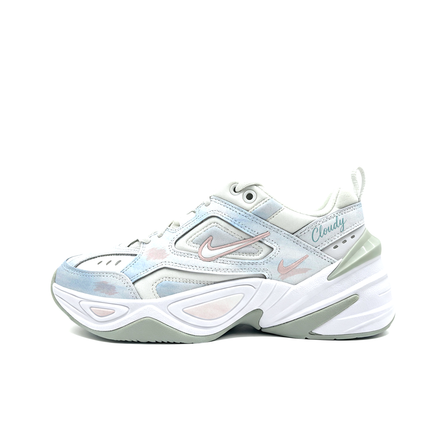 [Custom Sneakers] Nike M2K Tekno Starry River Fabric Gradient Tie-Dye Print Girly Vibe Fresh Clean Daily Street Low-Top Dad Shoes Unisex Blue Pink