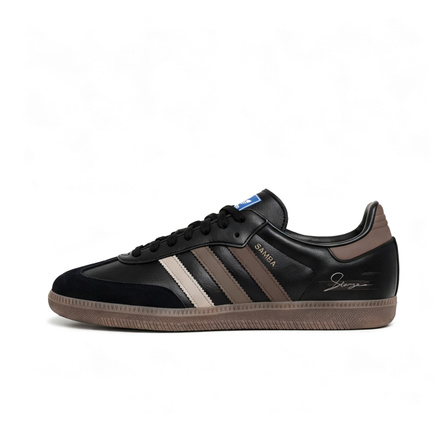 Custom Sneakersadidas Originals SAMBA OG Mocha Classic Versatile Retro T-Toe Trendy Personality Atmosphere Street Couple Style Non-Slip Wear-Resistant Lightweight Breathable Low-Top German Training Shoes Unisex Black Brown