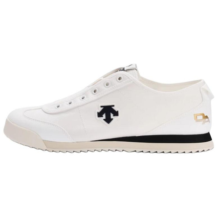 DESCENTE Chron Comfortable Soft Slip-Resistant Wear-Resistant Low-Top Canvas Shoes Unisex White