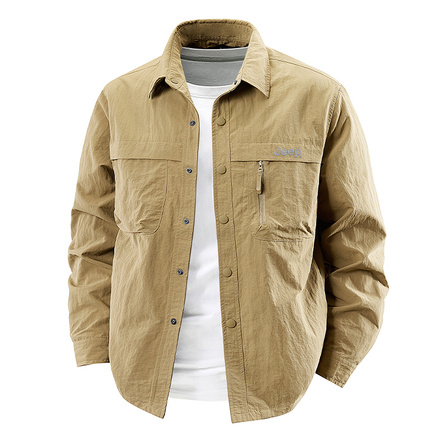 Jeep American Vintage Workwear Old Money Relaxed Casual Loose Shirt Jacket Men's