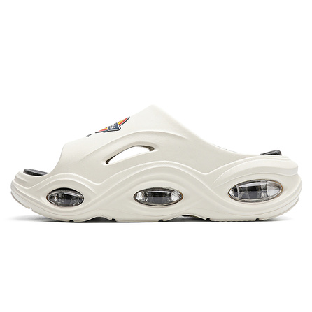 Dickies Thick Sole Air Cushion Trendy Versatile Outdoor Breathable Shoes EVA Slide Sandals Men's White Black