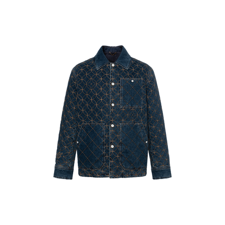 LOUIS VUITTON x Nigo Collaboration FW25 Single-Breasted Quilted Jacket Denim Jacket Men's