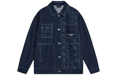 LiNing Sports Life Collection Denim Jacket Men's Denim Blue