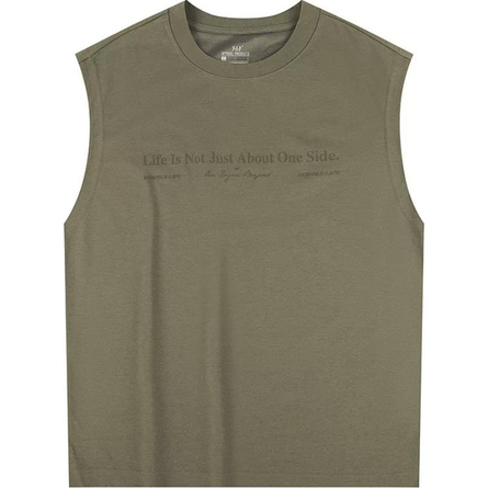 361° Letter Round Neck Comfort Breathable Versatile Casual Tank Top Unisex Misty Brown