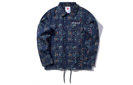 LiNing Embroidered Logo Sport Comfort Long Sleeve Jacket Men's Blue