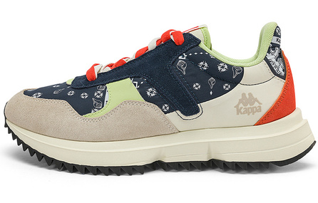 Kappa Capa Cushioned Wear Resistant Lightweight And Universal Coverage Low Top Chunky Sneakers Unisex Blue White Brown