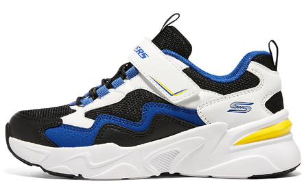 Skechers Boys Anti Slip Wear Resistant Mid Top Kids Lifestyle Shoes White Black Navy Teenagers