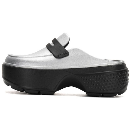 Crocs Abrasion-Resistant Wrap-toe Slippers Unisex Silver