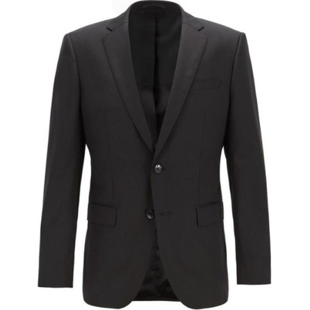 HUGO BOSS Single-Breasted Solid Color Long Sleeve Suit Jacket Men's Black