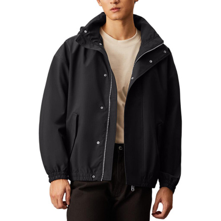 CALVIN KLEIN Simple Comfortable Versatile Casual Foldable Hooded Jacket Coat Men's Black