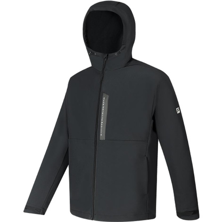 FILA 2023 Winter New Down Jacket Two-Piece Set Warm Hooded Woven Vest Men's Deep Black