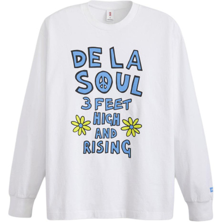 Levi's × DE LA SOUL Collaboration FW25 Front Logo Graphic Print Back Letter Loose Casual Comfortable Long Sleeve T-Shirt Men's