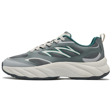 ERKE Sports Comfortable Fashion Trendy Thick Sole Height Increasing Vintage Style Lightweight Versatile Cushioning Wear-Resistant Wrapping Rebound Casual Training City Commute Low-Top Dad Shoes Men's Steel Grey Circulating Grey