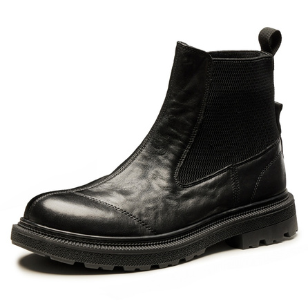 Brounvanm Short Chelsea Boots 3cm Men's Black